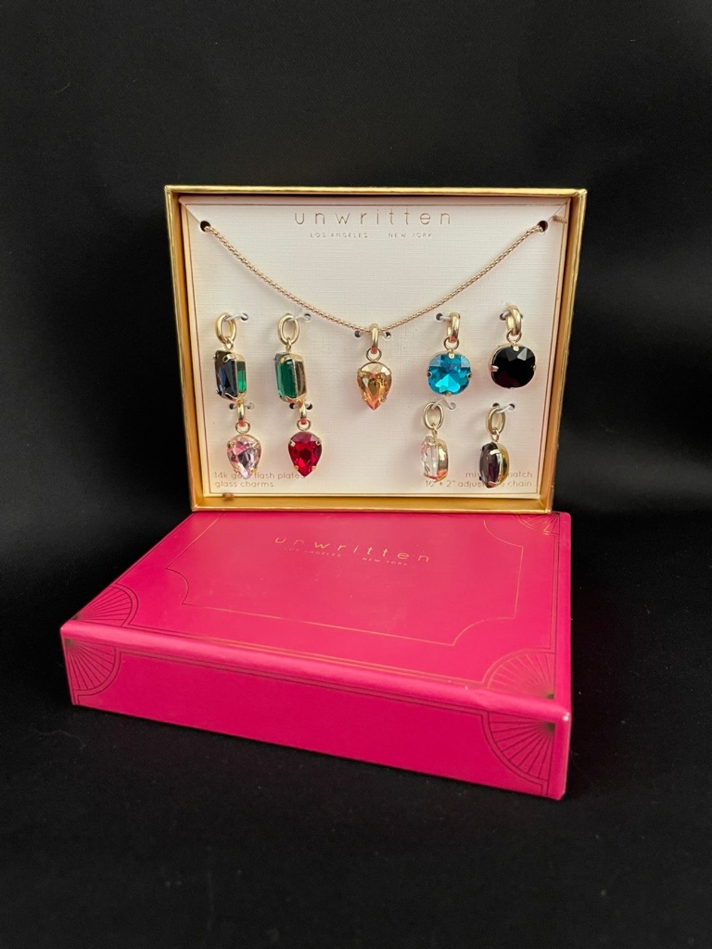 Unwritten Gold-dipped Necklace with Interchangeable Charms New in BOX